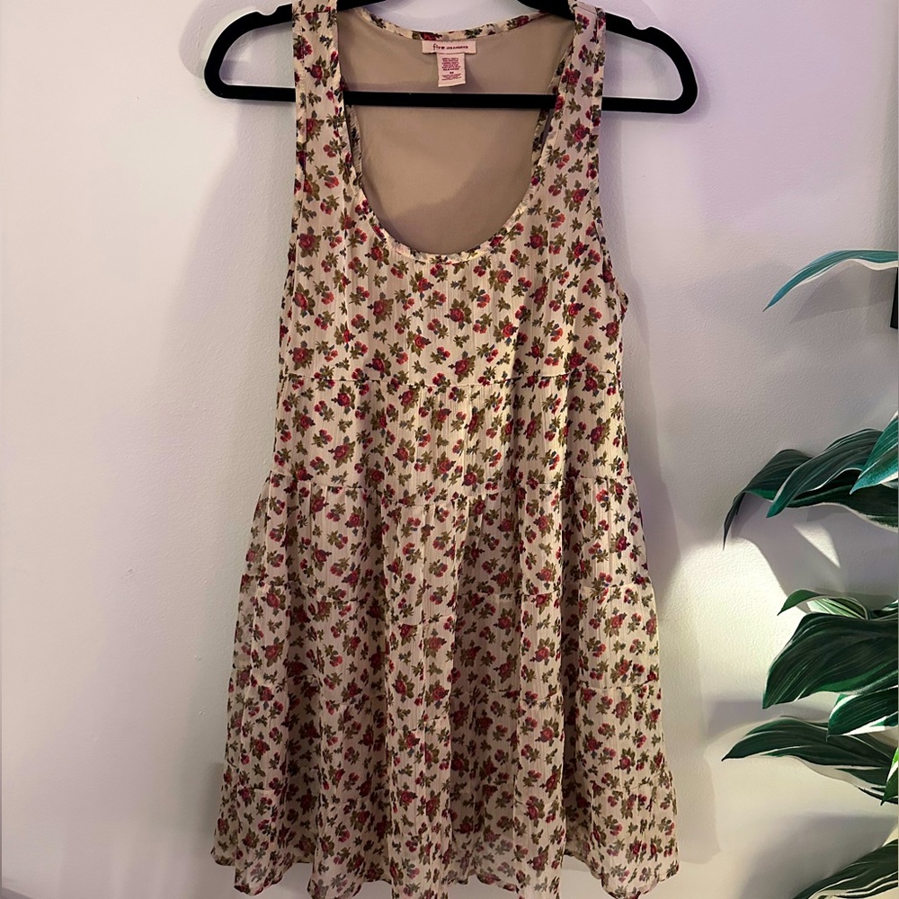 Floral Nude Dress - Size M - Fire Los Angeles